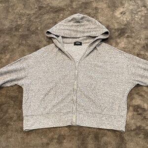 Monrow Heather Gray Knit Sweater